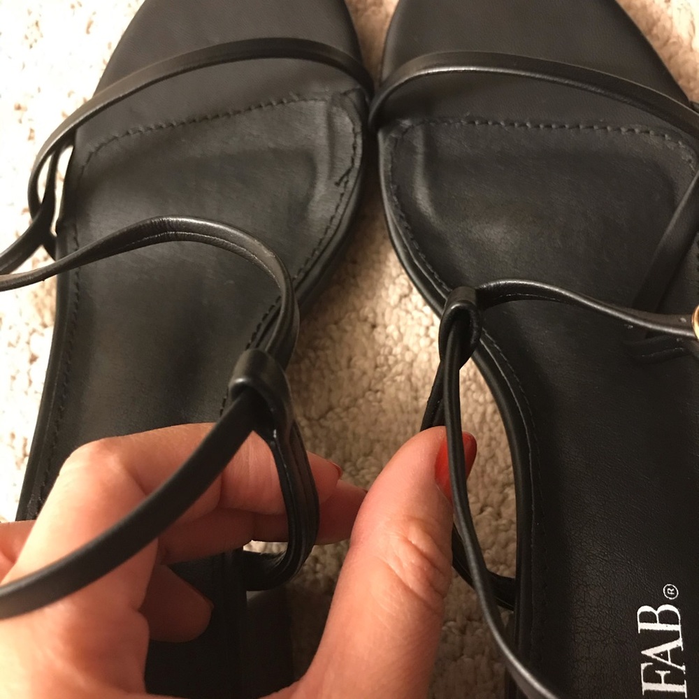 JustFab Size 6.5 Black Elexi Dress Sandals - Picture 8 of 10